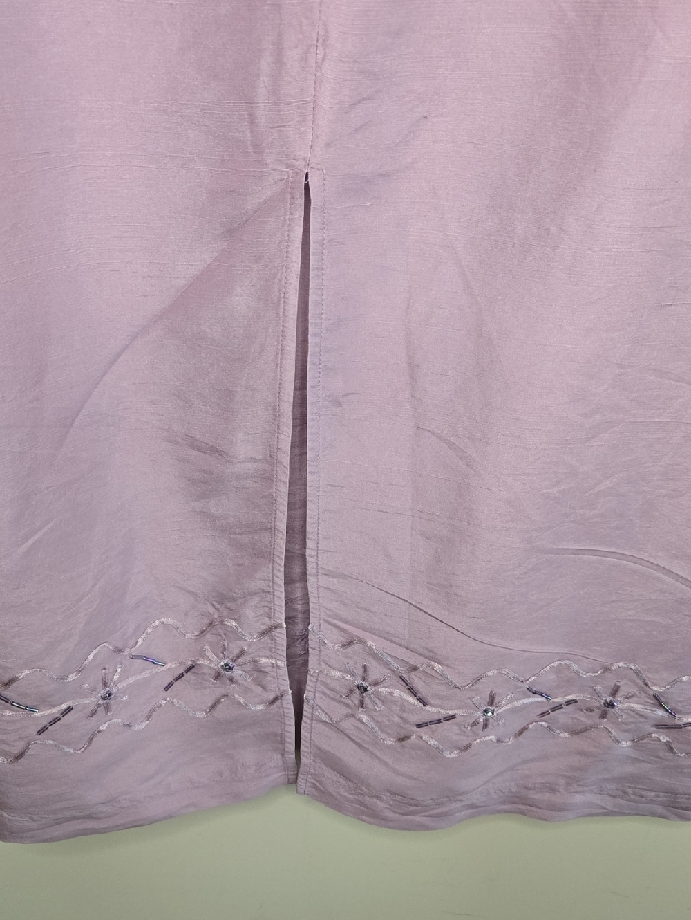Vintage Lavender Silk Maxi Slip Skirt Romantic Minimalist Y2K Fairycore‎ - Picture 6 of 9